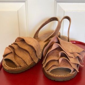 Adorable ruffle sandals